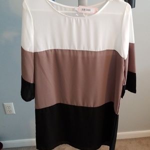 Pinkblush color block dress